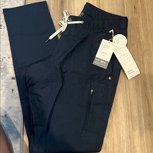 Vuori Navy Ripstop Pants with Drawstring
